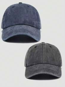 1 peça boné de beisebol vintage lavado, unissex, cor sólida, boné de caminhoneiro, boné snapback, adequado para atividades ao ar livre, viagens, caminhadas, praia