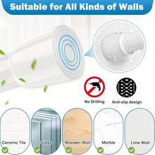 1pc Smooth Metal Adjustable Window & Glass Door Security Bar With Safety Sliding Lock Bar And Rubber Tip - Durable Metal Structure, Enhanced Safety, Fits Most Entryways, Home Locks, Door Locks, Fashionable Metal Finish, Sturdy Construction