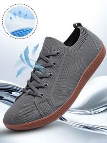 New Men's Outdoor Leisure Walking Shoes, Anti-Skid And Wear-Resistant, Lightweight And Comfortable; Daily Work, Home And Outdoor Walking Shoes - Dark Grey - View 4