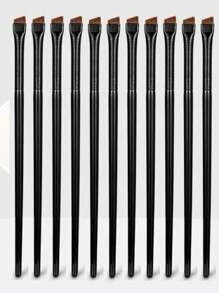 Set di 3 pennelli trucco con forma unica a lama per sopracciglia, eyeliner liquido e pennello per sopracciglia obliquo, adatto per principianti