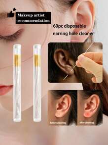 240 件/120 件/60 件男女通用一次性耳环孔清洁器、耳垢清除器、耳洞清洁工具、除臭耳部护理套装，适用于派对、生日、酒吧、女性礼物、最好的朋友、老师、新年、圣诞节、万圣节、学校、返校、旅行、旅行必需品、家居必需品、耳朵清洁器