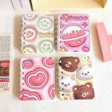 1pc/4pcs Cartoon Capybara Inflatable Notebook, Student Thick Line Diary, Portable Mini Pocket Notebook, A7 Convenient Notebook, Dolphin Stationery, Student Supplies, Birthday Party Gift (Random Color & Pattern) - Multicolor - View 4