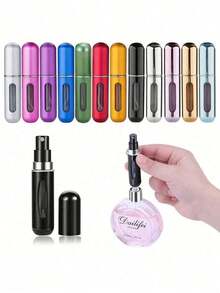 5ml Refillable Perfume Atomizer Spray Bottle, Single Pack, Shiny Pink Fragrance Bottle Sprayer Pump Storage Container For Travel, Living Room, Bedroom, Bathroom Home Decor, Wedding, Party, Birthday, Men's Gift, Mom Dad Friend, New Year, Accessory, Fun Gift - Đỏ - Xem 1