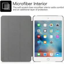 DCase For IPad Mini 4 Slimshell Lightweight Smart Stand Protective Cover With Auto Sleep Wake Feature For IPad Mini 4 2015 Release Composition Book Black01 - 作文簿黑色 - 查看 3