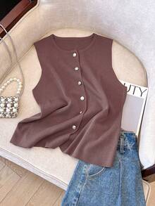 Blusa de punto talla grande para mujer, suave, cómoda y con estilo, chaleco, blusas para mujer, festival, salir, top de ganchillo, concierto country, old money, otoño, regreso a clases