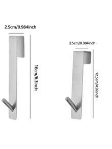 1pc Stainless Steel S-Shaped Hook, Suitable For Shower Door, Bathroom Door, Frameless Glass Shower Door, Extendable, Can Hang Towel Rack, Bathrobe Hook, Bedroom Decor, Bathroom Accessories - Multicolor - View 5