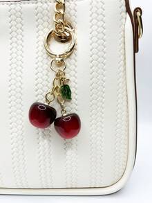 1 件时尚优雅樱桃吊坠，女士手提包装饰，单肩包配件，手提包吊饰，钥匙扣，学校背包装饰，汽车钥匙圈，旅行配件，节日礼物，圣诞礼物，适合搭配各种包包 - 彩色 - 查看 10