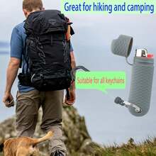 2 Pcs Waterproof Lighter Cover Holder Regular Lighters Sleeve Type J6 Outdoor Survival Multipurpose Seal Lighter Pouchfor Hiking And Camping (Gray) - Tím nhạt - Xem 5