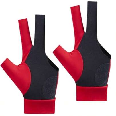 2 Pcs Billiards GlovePool Gloves For Left Hand Shooter Cue Snooker Breathable For Women Men Billiard Protect Sports Accessories