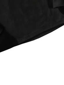 1pc Solid Color Crew Neck Casual Undershirt, Soft, Comfortable, Warm And Skin-Friendly, Essential For Daily Casual Wear, Autumn/Winter - Black - View 5