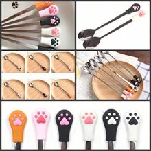 Cute Spoon Stainless Steel Coffee Spoon Dessert Tea Appetizer Bistro Cake Ice Cream Sugar Spoons Paw