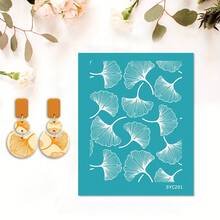 Plantilla de serigrafía de arcilla polimérica con patrón asimétrico, serigrafía de arcilla, utilizada para decorar pendientes de arcilla y otras joyas de arcilla