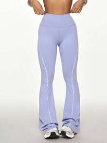 Colanți sport casual evazați cu talie înaltă pentru femei