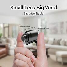 1个/2个1080P高清迷你摄像头，家用安防摄像头，无线WiFi连接，夜视，移动侦测，便携式家庭监控 - 黑色 - 查看 10
