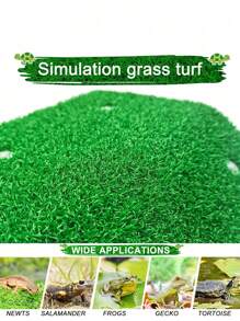 1 Piece Floating Turtle Basking Island With Artificial Grass Platform - Turtle/Fish Aquarium Decoration Reptile Accessories Mini Swim Ring Suitable For Brazilian Squirrel/Water Turtle/Land Turtle For Resting, Basking And Climbing, Reptile Habitat Decor