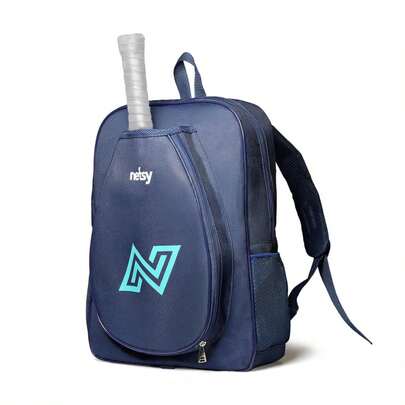 Bolsa Raqueteira Mochila Preto Rosa Azul Beach Tenis Raquete Netsy