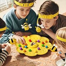 1 套新奇蜜蜂棋盘游戏玩具，益智钓鱼，适合亲子互动、多人游戏，完美的万圣节、圣诞节、生日礼物 - 黃色 - 查看 3