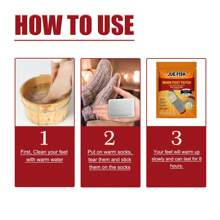 Jue-Fish 10 piezas Parches calentadores de pies Jue-Fish, calentadores de pies portátiles de un solo uso