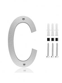 5/8 Inch 3D Floating House Numbers And Letters, ABS Modern House Number,Garden Door Mailbox Decor Numbers With Nail Kit, Modern Address House Numbers, Applicable To Apartments Houses Streets Outdoor Signs Home Decor Christmas Decoration - Textured Silver - View 33