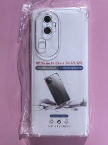 Transparent Four-Corner Anti-Fall Protective Case, Applicable For OPPO/OnePlus Series Smartphones, Transparent Four-Corner Anti-Fall Phone Case, Phone Case, Phone Protective Cover, Phone Shell, Phone Cover, Anti-Drop Phone Case, Transparent Phone Case, Minimalist Phone Case, Solid Color Phone Case, Transparent Phone Case, TPU Anti-Fall Phone Case (Military-Grade Anti-Drop)