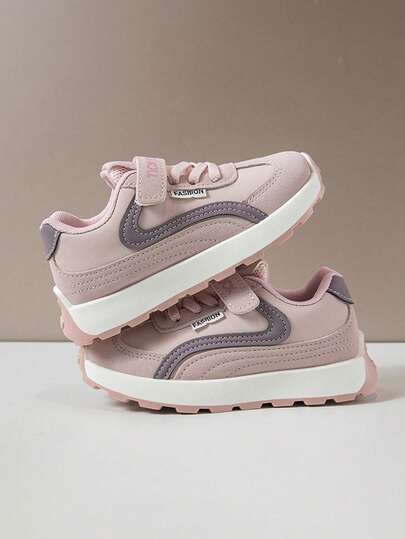 1 Pasang Sepatu Olahraga Anak, Musim Semi/Gugur 2025, Sepatu Sneaker Kasual Anak Laki-laki, Sepatu Kasual Putih Low-Top Baru untuk Anak Perempuan, Sepatu Olahraga Serbaguna dengan Sol Lembut
