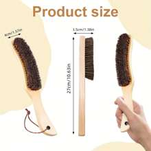 Cowboy Lint Brush Set, Premium Felt Hat Cleaning Kit With Horsehair Bristles, Wooden Handle, Lint Brushes For Clothes & Cowboy Hat Care