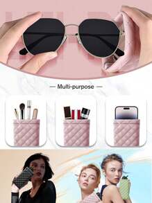 1pc Portable Squeeze Eyeglasses Case Pu Leather Soft Sunglasses Bag , Five Colors Available - Soft PU Leather Soft Eyeglasses, Sunglasses Bag, Pocket Phone Eyeglasses Storage Bag, Waterproof Durable Protective Eyeglasses Container, Perfect For Halloween/Christmas Gift Giving