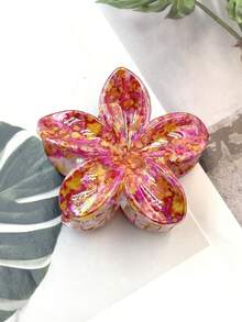 1 Stück/3 Stücke/6 Stücke Blume Muster Lässig ABS Kunststoff (ABS Harz) 2025 Neue Ditsy Blumen Elektroplattierte Haarklammern, geeignet für Strand, Reise, Party, Urlaub, Schulanfang, süße Frisur Accessoires Haaraccessoires Herbst Accessoires Herbst Haarklammern Flora Haarspange Blumenclip Winter