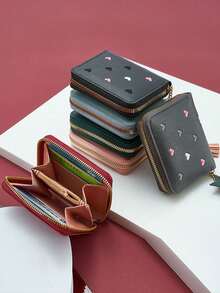 1/2/3pcs Women Small Wallet Ladies Mini Tassel Wallet Cute Girl Short Zipper Lovely Pu Leather Coin Purse Female Hand Wallet Purse For Women Wallet Mini Wa