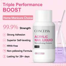 COSCELIA Acrylic Nail Kit With Drill Nail Kit Acrylic Set For Beginners With Everything Gel Polish UV Light Decorations For Home Salon Gift Set - 彩色 - 查看 7