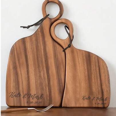 1 pieza Tabla de cortar personalizada, grabado personalizado, Juego de tabla de cocina Madre e Hijo, se puede personalizar con nombre o texto preferido, único y significativo, regalo ideal para Padre/Madre, Esposo/Esposa, Novio/Novia, perfecto para Boda, Reunión Familiar, Aniversario, Día del Padre, Día de la Madre, Día de San Valentín, Multifuncional, Duradero, Decorativo, Reutilizable, Artículos esenciales de cocina, Cocina en casa