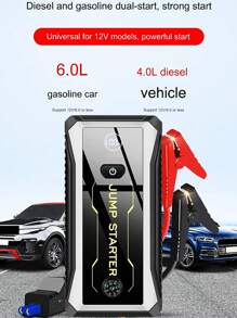 1 PC Super Portable Car Charger, Helping Your Car Out Of Trouble In One Second, Car Start Booster To Start Car Battery, Emergency Car Start Device Power Bank, Suitable For 6.0-Liter Gasoline / 4.0-Liter Engine Cars, The Best Assistant In Emergency Situations!