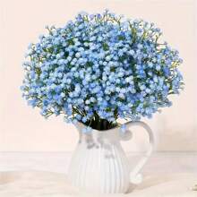 Sky Blue/White Real Touch 4/18pcs/30pcs Artificial Gypsophila Flowers - Suitable For Wedding Bride Engagement Home Scene Flower Arrangement, Mother'S Day Decoration, Home Decor