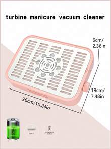 Nail Dust Collector - Professional Powerful Suction Vacuum Fan Dust Collector With LED Display, Adjustable Speed, Reusable Filter For Acrylic Nail Polishing Nail Salon Home Use