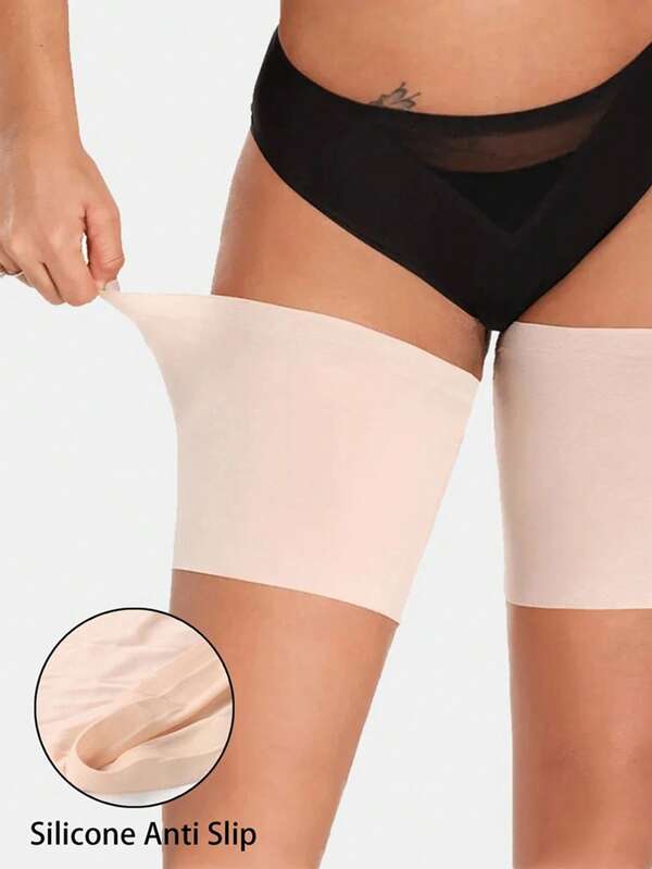 1 Pair Thigh Chafing Guards, Anti-Friction Leg Sleeves, For Inner Thighs To Prevent Chafing And Irritation, Heart Pattern For Boyfriend/Valentine's Day, Women's Valentine's Day Version, For Home Use