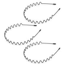 1件男女通用光滑后梳发带，户外运动时尚双马尾发带/永不掉漆金属头扣夹，适合男士长发、辫子和其他发型 - 大波浪休闲头饰、发带、发箍发箍发饰