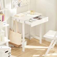 SoBuy FWT43-N، مكتب كمبيوتر محطة عمل مكتب كتابة للأطفال والمراهقين، عرض 60 سم * عمق 40 سم * ارتفاع 77 سم - أبيض - مشاهدة 4
