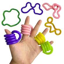 1/4/5个装指尖玩具,适合自闭症成人的感官玩具,温度变化手指玩具,缓解焦虑和压力,色彩鲜艳的静音手指玩具,可定制感官玩具颜色 - 彩色 - 查看 3