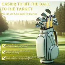 Caiton Indicator de direcție de golf Caiton 1 buc - stick de aliniere a mingii de golf, accesorii de golf, 3 indicatoare de direcție pliabile - ajutor pentru antrenamentul de golf, ajută la îmbunătățirea reglării direcției de putting, preciziei swing-ului și abilităților generale de golf. Potrivit pentru începători și jucători avansați.