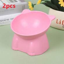 1/2 pièces Bol pour chat, Plateau incliné à 15 degrés anti-vomissement, Base stable, Difficile à renverser, Station d'alimentation ou d'abreuvement pour animaux de compagnie, Accessoires pour chat, Bol à nourriture pour chat, Set de bols pour chat, Convient aux chats et chiens d'intérieur, Peut être nettoyé au lave-vaisselle