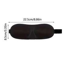 1pc Black 3D Eye Mask, Breathable Adjustable, Suitable For Napping, Blocking Light, Portable, Travel Essential Sleep Mask, Women Travel & Vacation Essential - Black - View 5