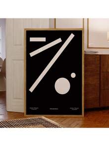 Impresiones de arte de pared con diseño geométrico de estilo Bauhaus moderno, pintura en lienzo, póster y cuadro para decoración del hogar en la sala de estar - H - Ver 6