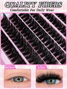 10 Row 200PCS Individual Lash Clusters 80D D Curl 8-16mm DIY Lash Clusters Extra Thick&Fluffy&Natural Look Reusable Individual Eyelash Extension Kit For Self Use At Home Or On-The-Go For Daily Life&Wedding&Dating&Party&Travel&Spring Daylash Clusters,Eyelash Clusters,Individual Eyelashes,Lashes,Fake Lashes - D 2 - 查看 8