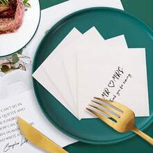 20pcs Slogan Graphic Disposable Napkin - White - View 2