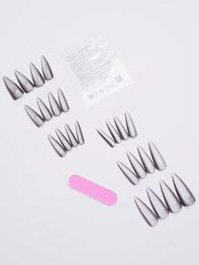 24Pcs Long Stiletto Crystal Red Cat Eye Tip Acrylic Press On Nails Xxl Long Fit Perfectly False Nails Set ,Include: 1Pc Jelly Glue And 1Pc Nail File, Cat Eye Nails For Women And Girls Daily Life And Rave Party Use Nail Supplies Nails