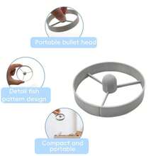 三格主题鱼食喂食器，个性化创意设计，塑料分格鱼食分配器，可重复使用，轻便耐用，适用于花园/池塘/水族箱/漂浮式喂食，亦可用作鱼饵托盘。防止鱼食洒落，美化池塘，是圣诞节、新年、节日及其他节日的绝佳礼物，可定制礼品。 - 彩色 - 查看 6