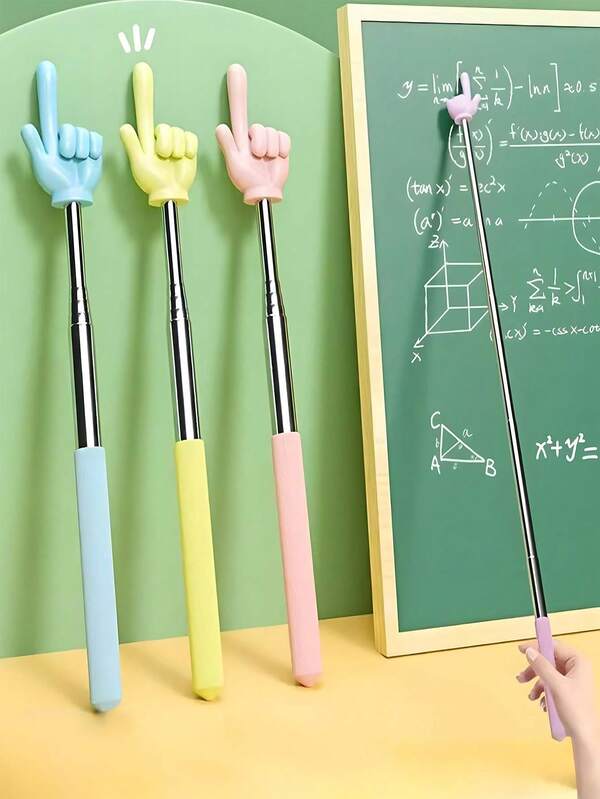 Conjunto de 5 ponteiros retráteis para leitura de dedo, caneta de leitura para professores, haste de aço inoxidável, mini ponteiro extensível para leitura de dedo em sala de aula, ferramentas de leitura retráteis, caneta de desenho para escritório, adequada para aprendizagem, escritório, casa ou sala de aula, presente de Natal, materiais para professores (cores sortidas)