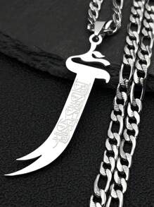 Sword Shape Hollow Pendant Gold/Silver Color Stainless Steel Sword Necklace Fashion Gorgeous Gifts For Men And Women
