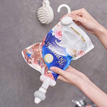 补充装沐浴露挤压器，悬挂式倒钩补充瓶分配器，适用于洗发水和沐浴露，补充装分配器，浴室沐浴露和洗发水补充挤压分配器，带挂钩