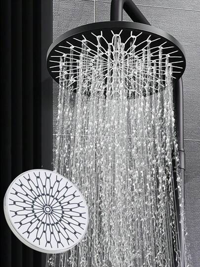 Vientiane Rotating 6 Inch Black Top Shower,No Power Needed, Perfect For Hotel & Home Bathrooms Bathroom Accessories Bathroom Tools